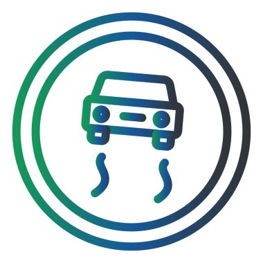 road sign. trendy flat color design icon template for web mobile apps 