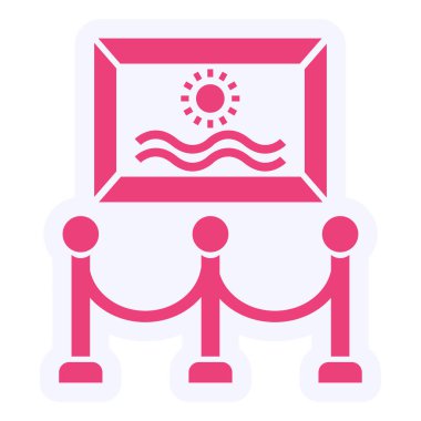 Exhibition icon. vector illustration