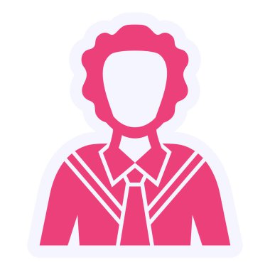 Magistrate avatar icon, flat vector illustration