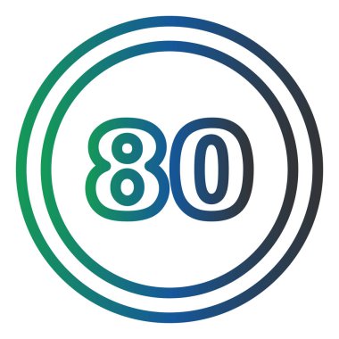 sıfır numara simgesi, vektör illüstrasyonu