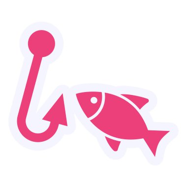 Balıkçılık simgesinin vektör illüstrasyonu