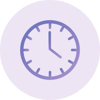Color clock icon vector illustration