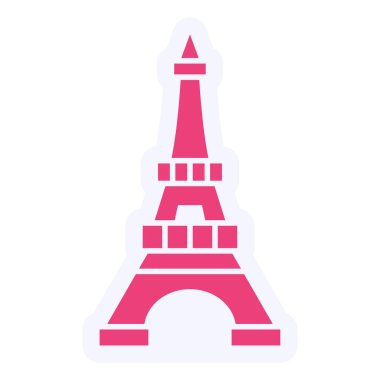 Eyfel Kulesi simgesi. Vektör çizim