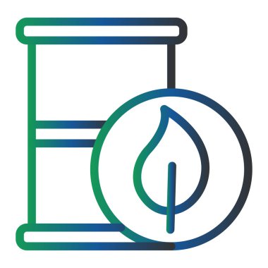 Eco Barre flat icon illustration 