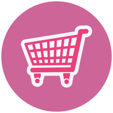 shopping cart icon, simple illustration