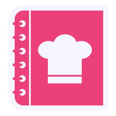 Şef şapka ikonu. Ağ için aşçı bıçağı vektör simgelerinin düz çizimi