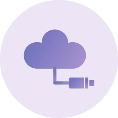 cloud storage technology. web icon simple design