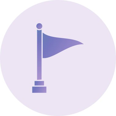 Bir bayrak simgesinin vektör illüstrasyonu