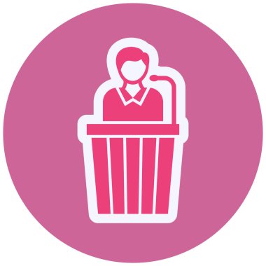 Eyewitness color icon. vector illustration