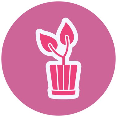 web icon, simple illustration of Plant Pot