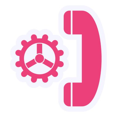 Telefon Ayarlama simgesinin vektör illüstrasyonu