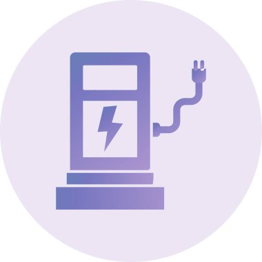 Electric Charge vector glyph icon