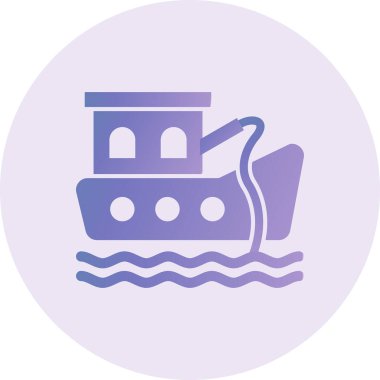 Tekne simgesinin vektör illüstrasyonu