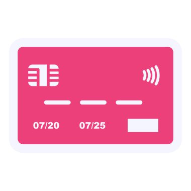 Kredi kartının vektör çizimi