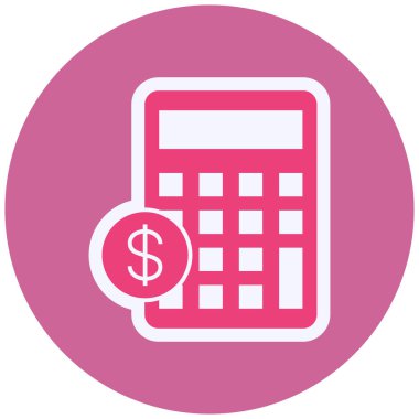 calculator and Budget icon, illustration icon for personal and commercial use 