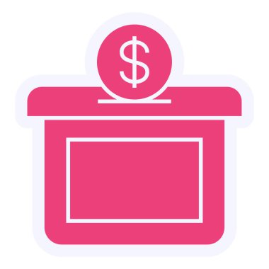 Para için. Web simgesi basit illüstrasyon