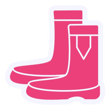 Kauçuk simgesi botlar. vektör çizim