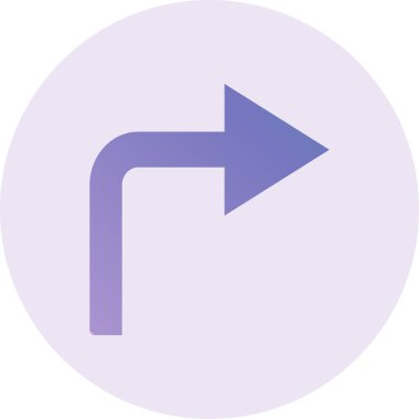 Sağa dön modern simge vektör resimlemesi