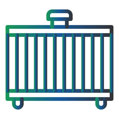 Radyatör Vektörü Şekil Simgesi Tasarımı 