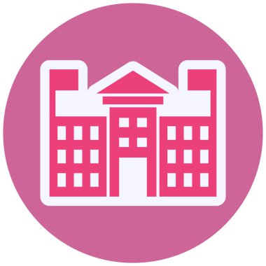 Bina. Web simgesi basit illüstrasyon