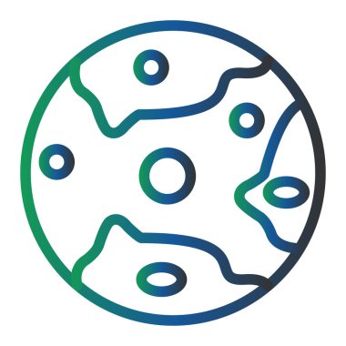 Gezegen. Web simgesi basit illüstrasyon