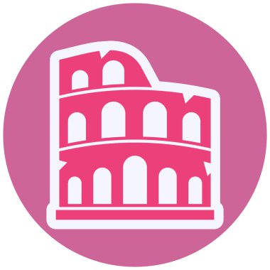 Colosseum web icon simple illustration