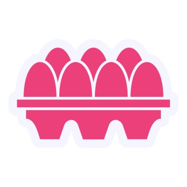 Yumurta modern ikon vektör illüstrasyonu