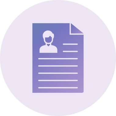 CV Vektör Şekil Simgesi Tasarımı