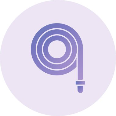 Su Hortumu Vektörü Kabartma Simgesi Tasarımı