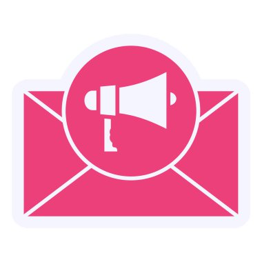 Megafon. Web simgesi basit illüstrasyon