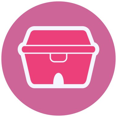 Beslenme Kutusu Vektörü Kabartma Simgesi Tasarımı 