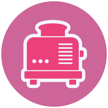 Tost makinesi simgesinin vektör illüstrasyonu