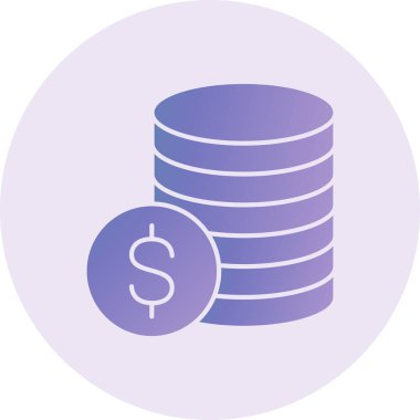 web icon, simple illustration of Coins