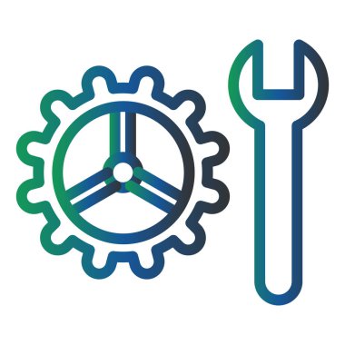 Teknik Destek Vektörü Kabartma Simgesi Tasarımı