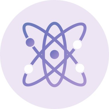atom. Web simgesi basit illüstrasyon 