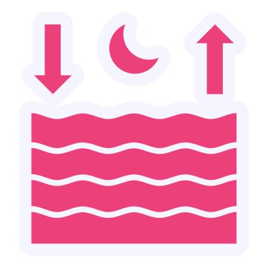 Tides simgesinin vektör illüstrasyonu