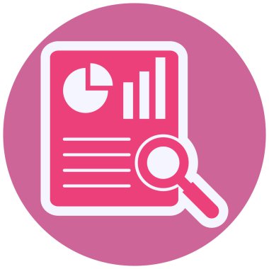 Analiz. Web simgesi basit illüstrasyon