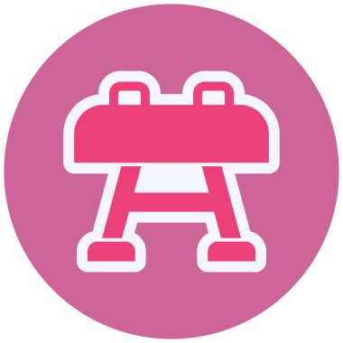 Kulplu beygir. Web simgesi basit illüstrasyon