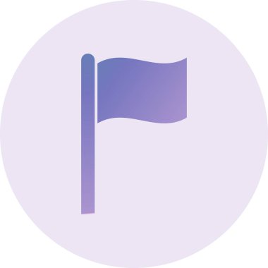 Bir bayrak simgesinin vektör illüstrasyonu