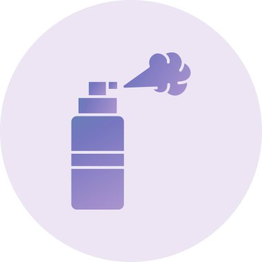 unique spray bottle vector glyph icon
