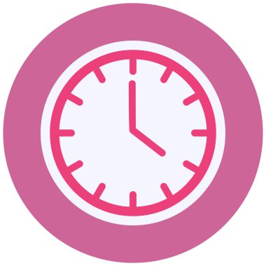 Color clock icon vector illustration