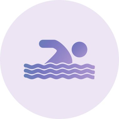 swimming pool icon, vector illustration. Swimmer