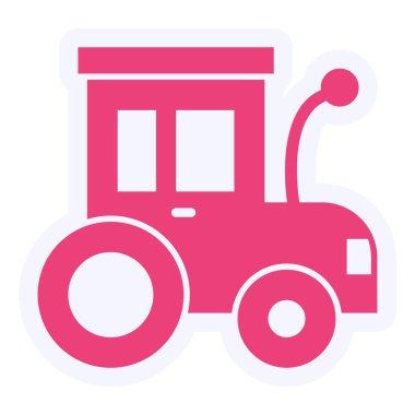 Traktör simgesinin vektör illüstrasyonu