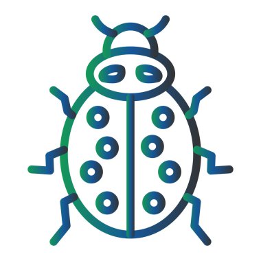 simple web illustration icon of Ladybird 