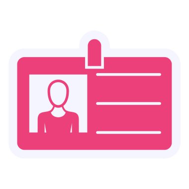 kimlik kartı vektör simgesi