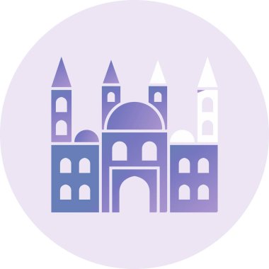 Kiliseye. Web simgesi basit illüstrasyon