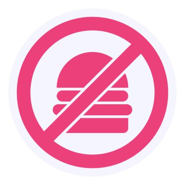 No Fast Food, no food symbol. vector icon