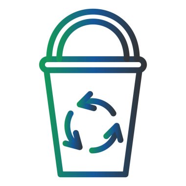 Çöp Kutusu Vektörü Şekil Simgesi Tasarımı 