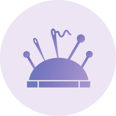 Dikiş. Web simgesi basit illüstrasyon