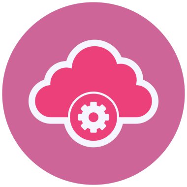 Bulut. Web simgesi basit illüstrasyon